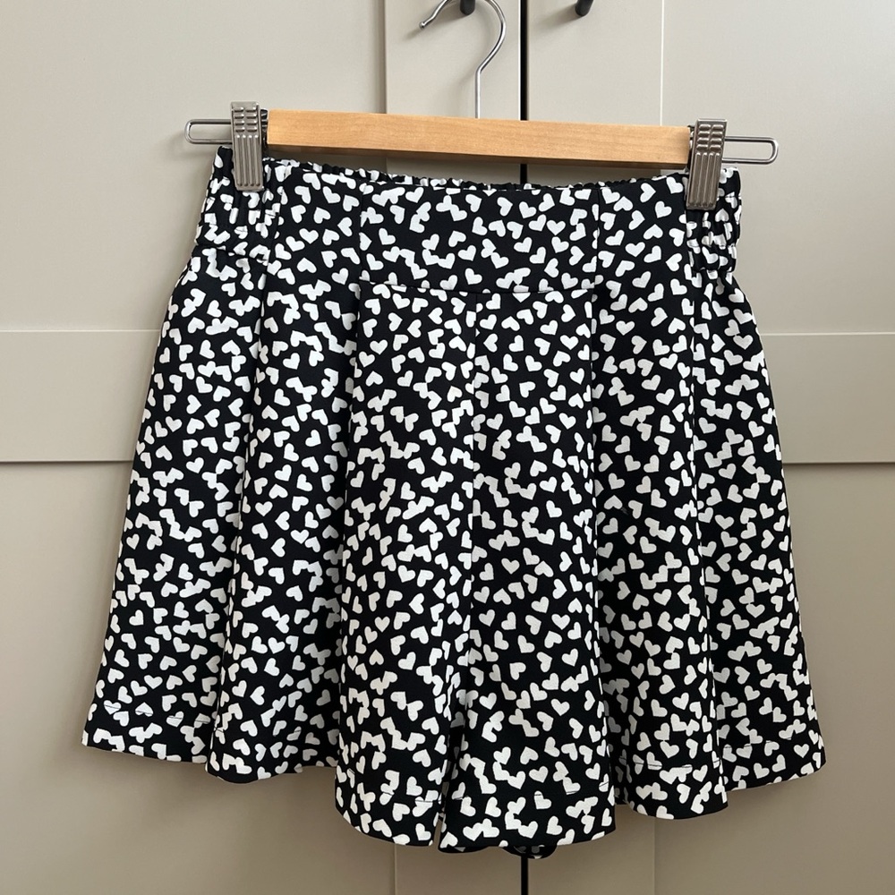 Zara Black and White Skater Skirt
